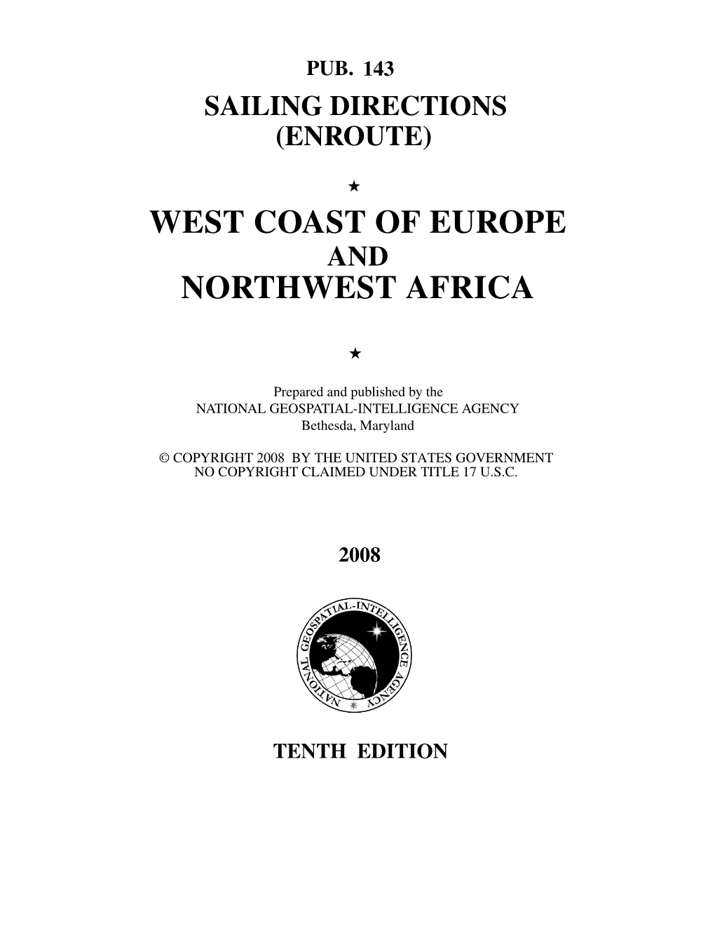 West Coast of Europe Northwest Africa