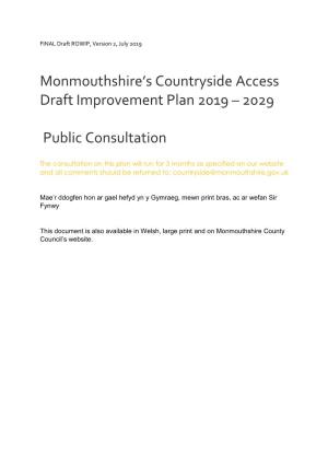 Monmouthshire's Countryside Access Draft Improvement Plan 2019