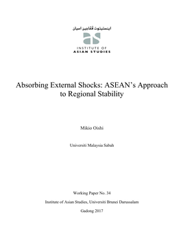 Absorbing External Shocks: ASEAN's