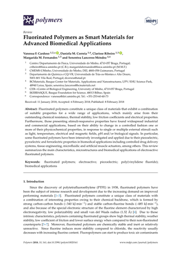 Fluorinated Polymers As Smart Materials for Advanced Biomedical Applications