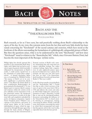 Bach Notes No. 5