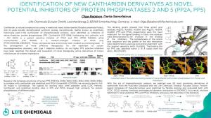Identification of New Cantharidin Derivatives As