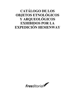 Catálogo Objetos Etnológicos Y Arqueológicos Exhibidos
