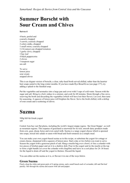 Samarkand Recipes