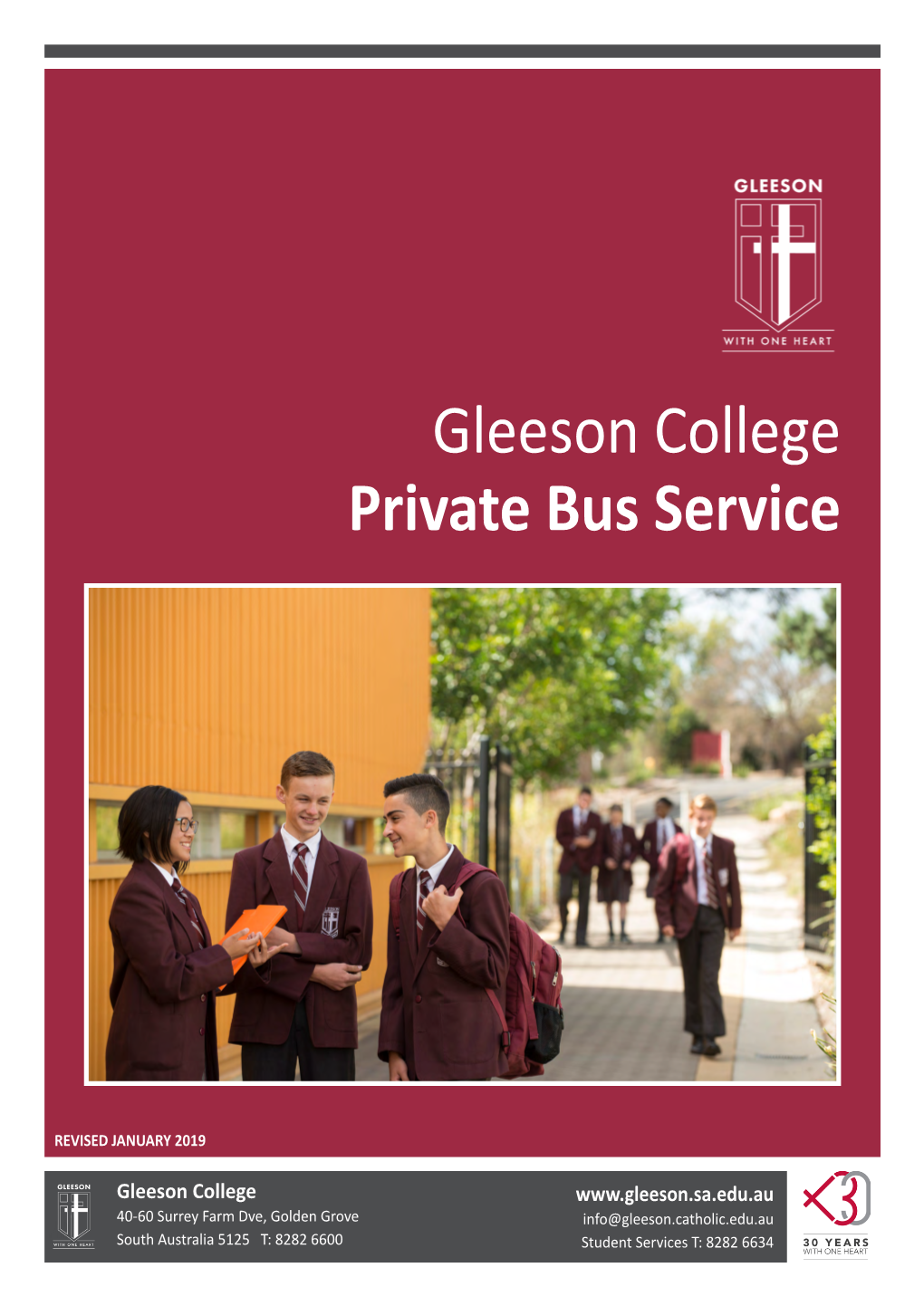 Gleeson College Private Bus Service