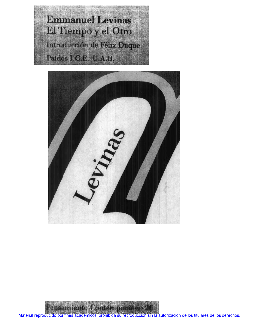 Emmanuel Lévinas, Une Bibliographie Primaire Et Se- Condaire (1929-1985), Lovaina, Peeters, 1986 (2.~’ Ed