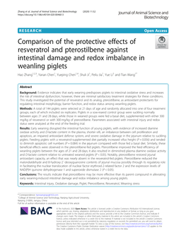 Comparison of the Protective Effects of Resveratrol and Pterostilbene