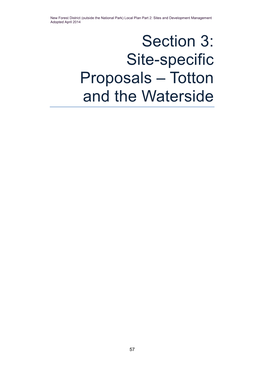 Section 3: Site-Specific Proposals – Totton and the Waterside