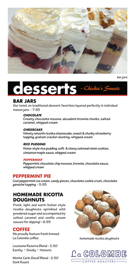 Desserts – Chickie's Sweets