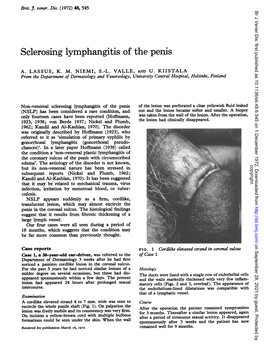 Sclerosing Lymphangitis of the Penis