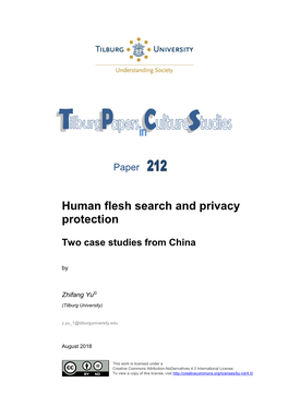 Human Flesh Search and Privacy Protection