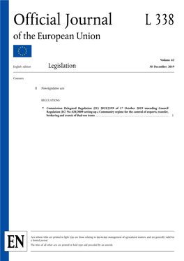 Official Journal L 338 of the European Union