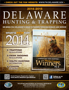 Delaware Hunting and Trapping Guide 1 Fish & Wildlife Directory