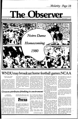 WNDU May Broadcast Home Football Games:NCAA