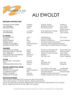 Ali Ewoldt Agent Resume Concerts.Pages