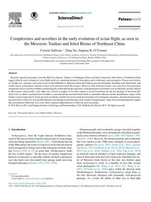 Complexities and Novelties in the Early Evolution of Avian Flight, As