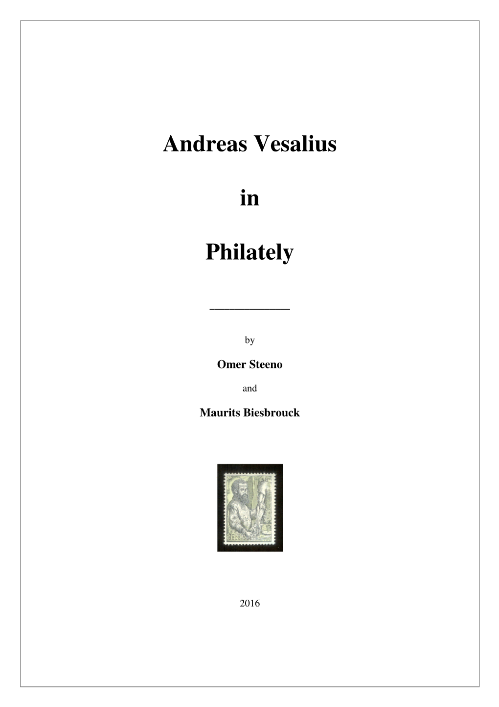 Andreas Vesalius in Philately