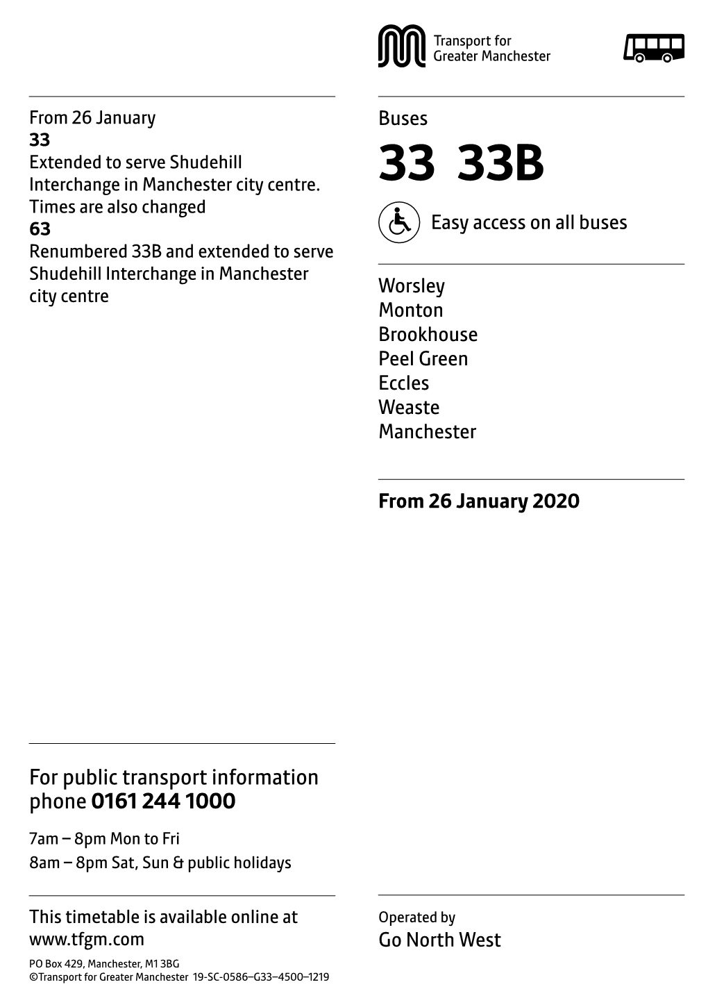 33 Extended to Serve Shudehill Interchange in Manchester City Centre