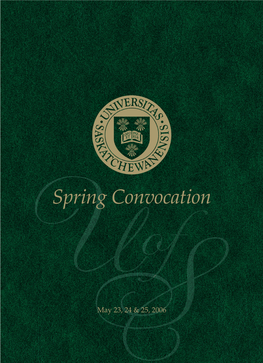 University of Saskatchewan Spring Convocation