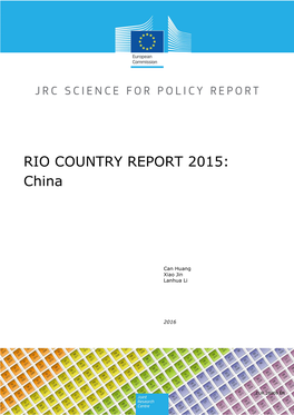 RIO Country Report 2015 China