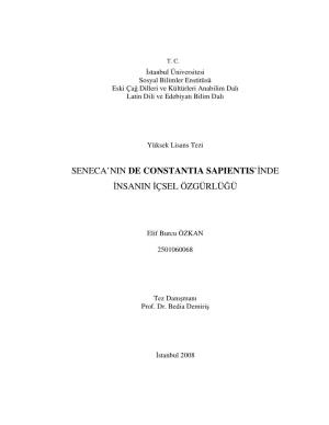 Seneca'nin De Constantia Sapientis'nde Nsanin Çsel