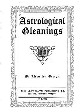 Astrological Gleanings