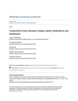 Trustworthy Privacy Indicators: Grades, Labels, Certifications, and Dashboards