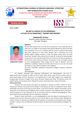 Swamy and Friends'' International Journal of English L