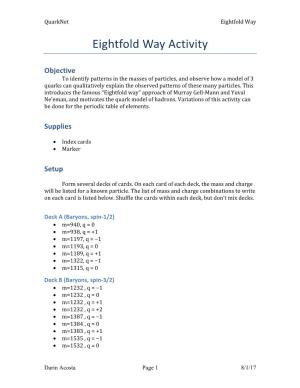 Eightfold Way Activity Description