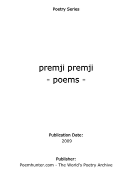 Premji Premji - Poems