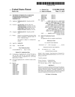 (12) United States Patent (10) Patent No.: US 8,980,319 B2 Park Et Al