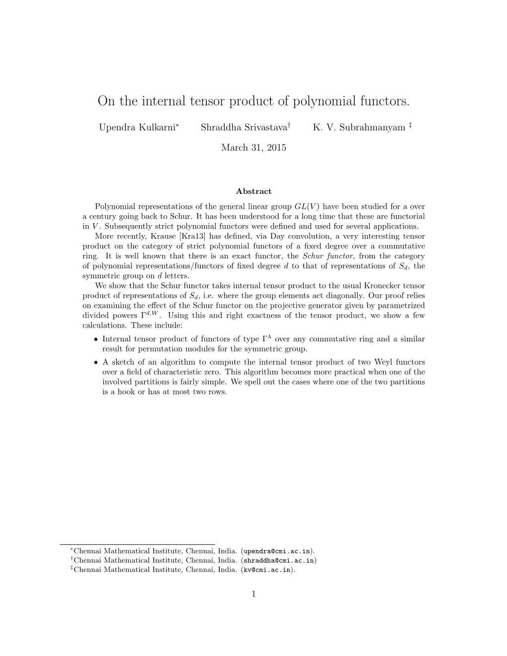 On the Internal Tensor Product of Polynomial Functors