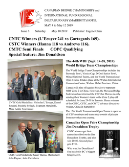 (Hanna 118 Vs Andrews 116). CMTC Semi Finals COPC Qualifying Special Feature: Jim Donaldson the 44Th WBF (Sept