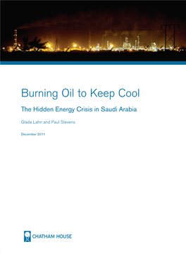 Burning Oil to Keep Cool: the Hidden Energy Crisis in Saudi Arabia