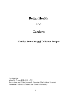 Better Health & Gardens Cookbook