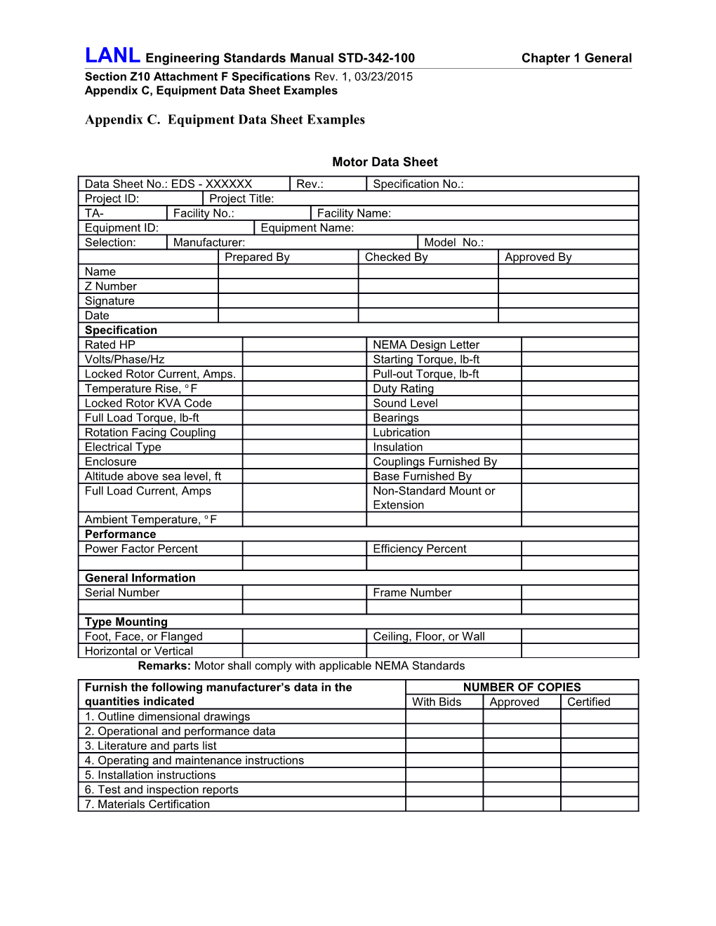 LANL Engineering Standards Manual STD-342-100 Chapter 1 General