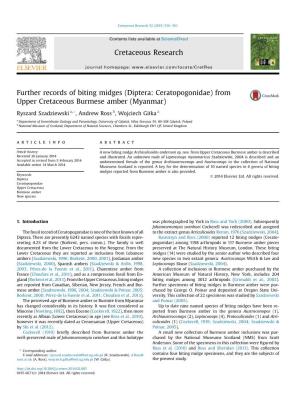 Further Records of Biting Midges (Diptera: Ceratopogonidae) from Upper Cretaceous Burmese Amber (Myanmar)