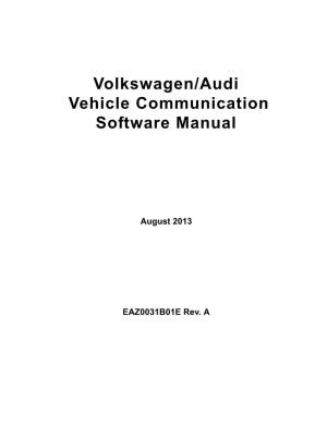 Volkswagen/Audi Vehicle Communication Software Manual