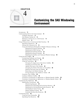 Customizing the SAS Windowing Environment