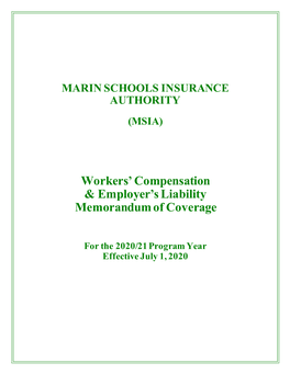 Workers' Compensation MOC 2020-21