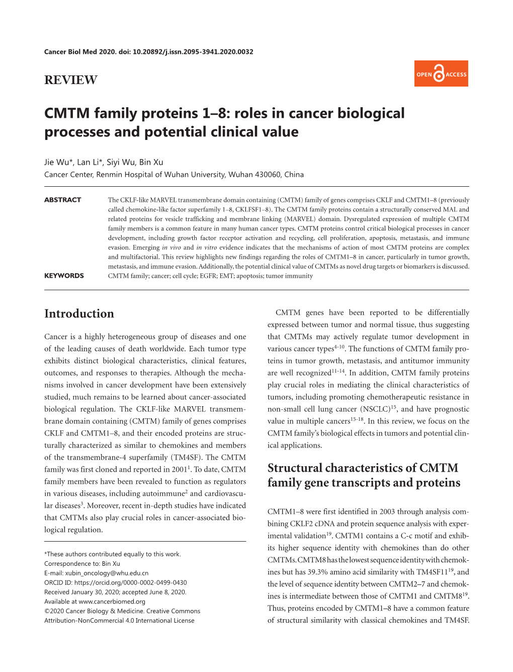 Roles in Cancer Biological Processes and Potential Clinical Value