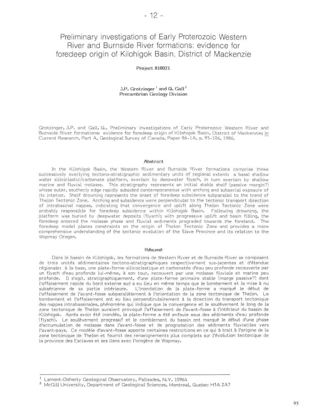 Evidence for Foredeep Origin of Ki Lohigok Basin, District of Mackenzie