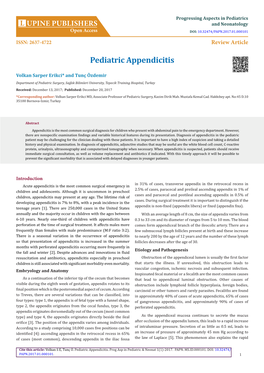 Pediatric Appendicitis