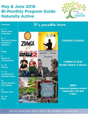May & June 2018 Bi-Monthly Program Guide Naturally Active