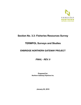 Section No. 3.3: Fisheries Resources Survey