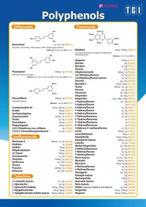 Polyphenols Stilbenoids Flavonoids