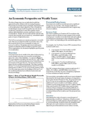 An Economic Perspective on Wealth Taxes