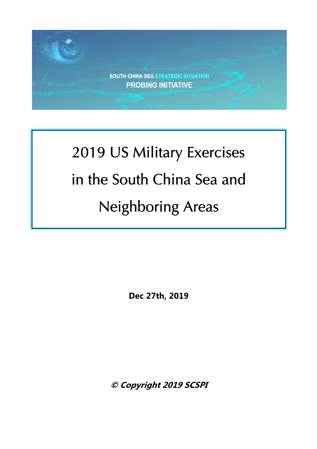 2019 US Military Exercises In The South China Sea And Neighboring Areas ...