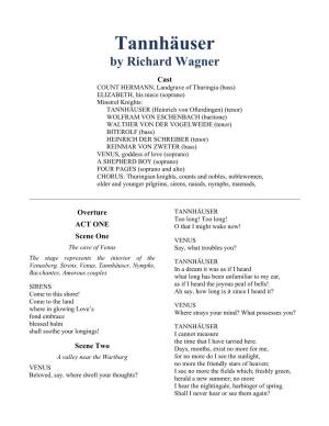 Tannhäuser by Richard Wagner