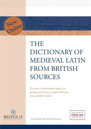 The Dictionary of Medieval Latin from British Sources